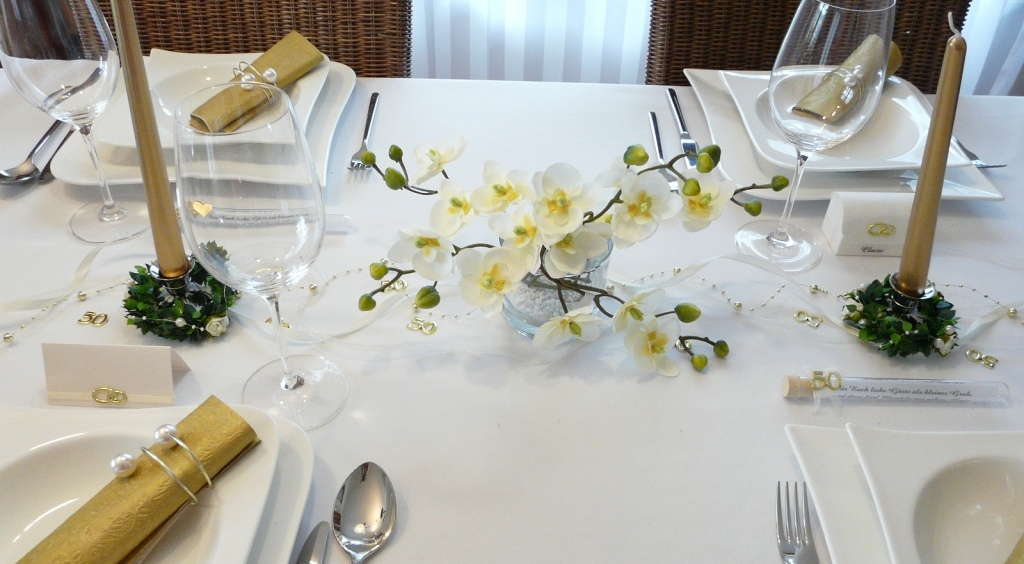 Mustertische Zur Goldenen Hochzeit Bei Tischdeko Online