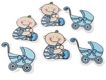 Streudeko Baby und Kinderwagen, rosa oder blau 1
