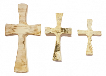 großes Birkenkreuz als Deko für Ihre christliche Feier - 1