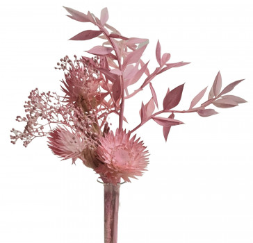 Zartes Trockenblumen-Sträußchen - Blumendeko mit Trockenblumen in Rosa - 1