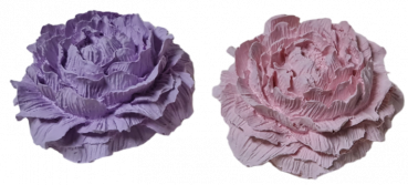 Rose aus Gips in Flieder oder Rosa,  8 x 3 cm - 1