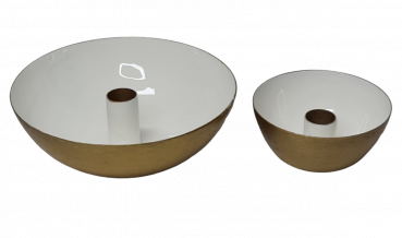 Kerzenhalter-Schale aus Metall in zwei Größen