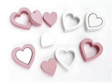 kleine Herzen rosa/weiß - Streudeko - 1