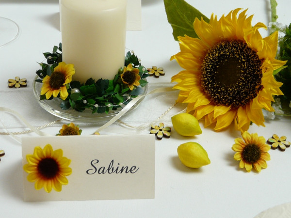 Schöne Sonnenblume für die Tischdeko 4