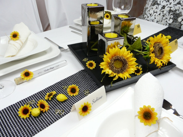 Schöne Sonnenblume für die Tischdeko 6