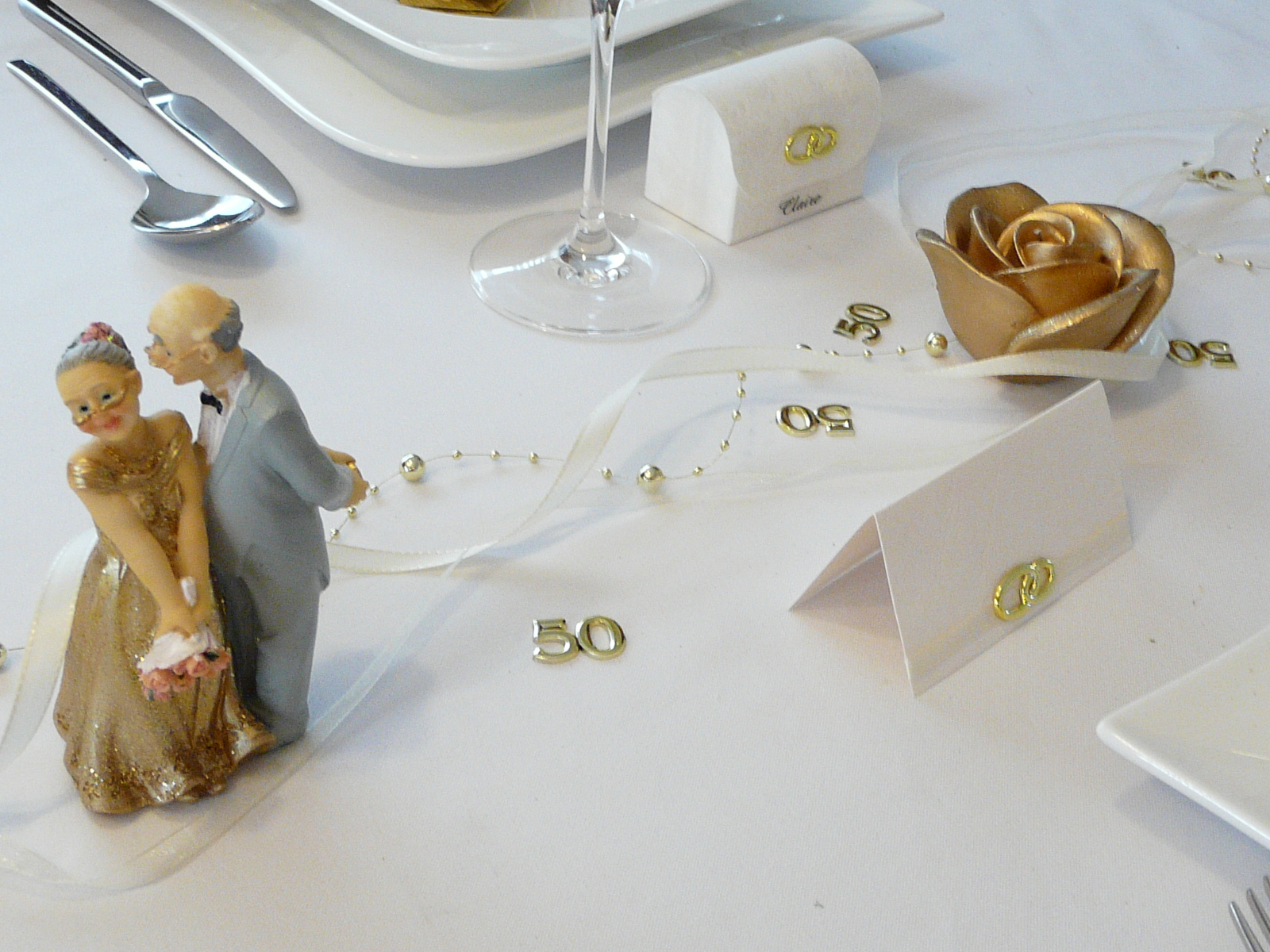 Goldene Hochzeit - Mustertische bei Tischdeko-online - Nr.1