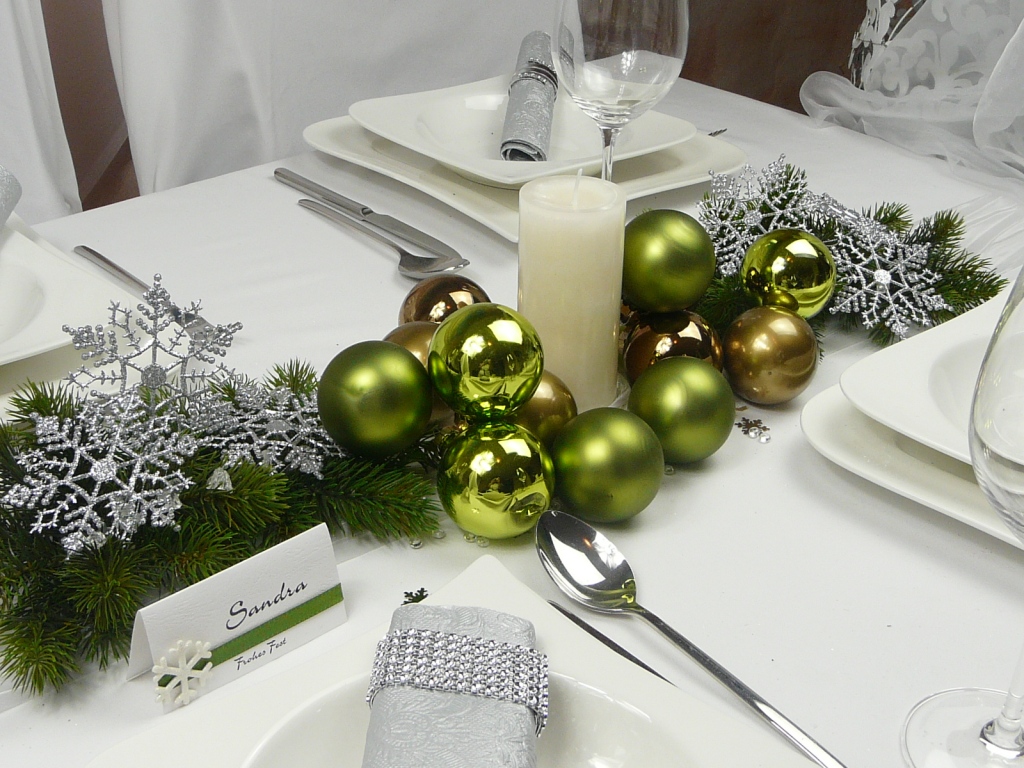 Weihnachtsdekoration-  Mustertische für die  Winterzeit und die Weihnachtsfeier Nr. 2