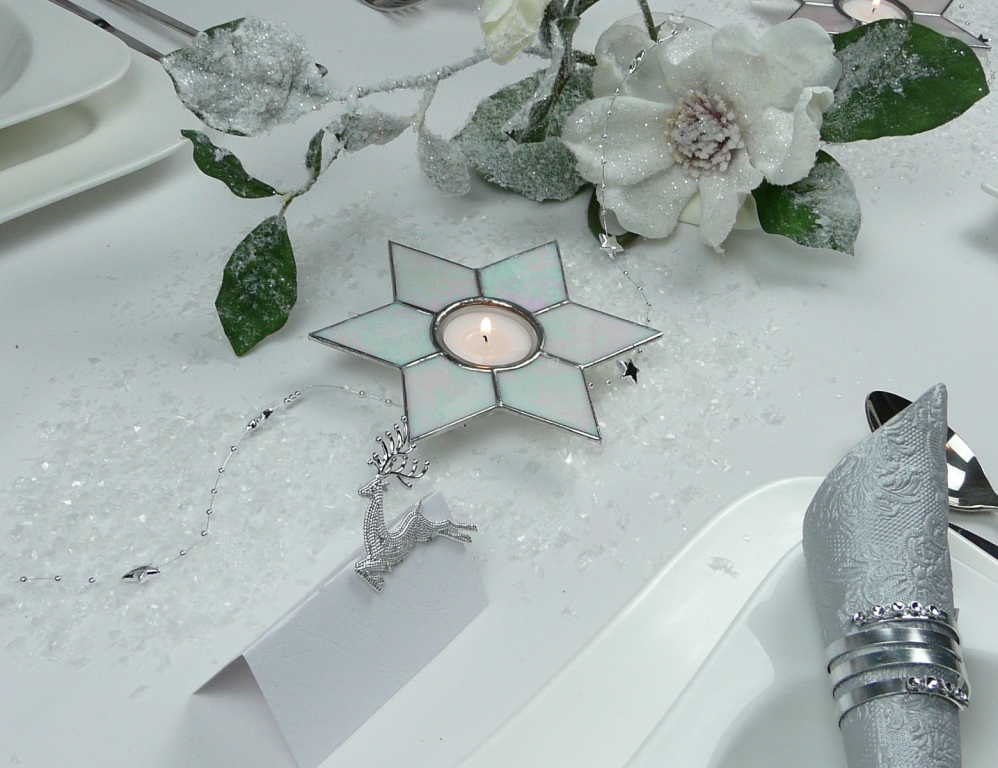 Weihnachtsdekoration-  Mustertische für die  Winterzeit und die Weihnachtsfeier Nr. 10 mit Tiffany