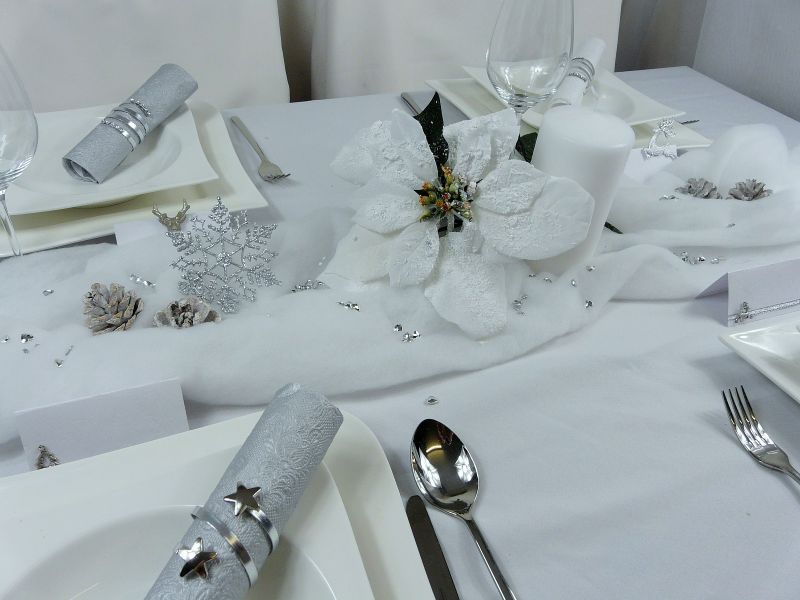 Tischdekoration und Mustertisch Nr. 5 von Tischdeko-online zum Winter oder der Winterhochzeit
