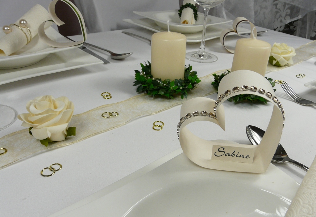Mustertische 6 zur Hochzeit. Hochzeitsdekoration, Tischdekoration zur Hochzeit bei Tischdeko-online