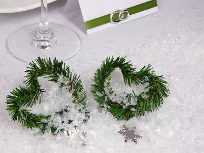 Hochzeitsdekoration zum Winter - Winterhochzeit bei Tischdeko-online Nr. 10b