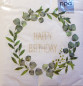 Preview: Servietten "Happy Birthday" mit einem Kranz