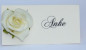 Preview: Tischkarte mit einer Rose in Creme oder Rot 1