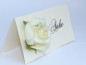 Preview: Tischkarte mit einer Rose in Creme oder Rot 2