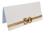 Preview: Tischkarte "Goldhochzeit" mit Goldener 50 - 1