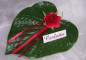 Preview: Kleines Blatt mit einer roten Rose und Schleife 3 Preview: Kleines Blatt mit einer roten Rose und Schleife 3