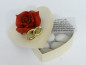 Preview: Gastgeschenk Herz mit einer Rose und Ringen 2