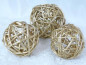 Preview: Rattan-Kugel-Set in Silber oder Gold 1