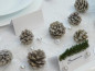 Preview: Weihnachtsdeko. 3 große Silberglitzer-Zapfen. Adventsdekorationen 3