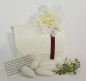 Preview: Ausgefallenes Gastgeschenk runde Truhe mit einer Blume 1