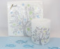Preview: Kerze "Baum mit christlichen Symbolen" blau - 3