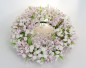 Preview: Blumendeko, ein Kranz aus Schleierkraut/Gypsophila in Rosa - 1