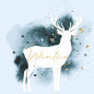 Preview: Winterservietten "Watercolour Winter" - 1