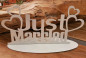 Preview: Hochzeitsdekoration, Aufsteller, Tortenfigur "Just Married" - 1