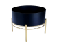 Preview: Schwarze Metallschale auf einem goldfarbenen Gestell - 1 Preview: Schwarze Metallschale auf einem goldfarbenen Gestell - 1