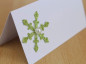 Preview: Platzkarte, Tischkarte mit einer Glitzerschneeflocke - B3
