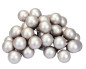 Preview: Streudekoration - 12 Spiegelbeeren in Beige/Leinen - 1
