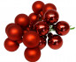 Mobile Preview: 12 rote Spiegelbeeren als Weihnachtsdekoration. Tischdeko-online zum Fest 1
