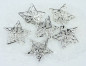 Preview: 10 silberfarbene Sterne mit Ornamenten 2