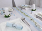 Preview: Tischband - 1 m Band Crispy, blau 3
