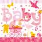 Preview: Servietten "Baby" rosa oder blau