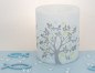 Preview: Kerze "Baum mit christlichen Symbolen" blau - 1