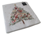Preview: Detailaufnahme der 3-lagigen Tissue-Servietten mit farbenfrohem Weihnachtsbaum-Motiv