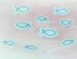 Preview: 12 Fische aus Filz und Silberstick - 3