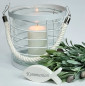 Preview: Maritimes Windlicht aus Metall mit Glaseinsatz, 16 cm - 2 Preview: Maritimes Windlicht aus Metall mit Glaseinsatz, 16 cm - 2