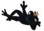 Preview: Dekofrosch Froschkönig dekorativ auf einem Regal im Wohnzimmer platziert