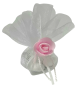 Preview: Gastgeschenk Organzasäckchen mit einer Rose