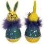 Preview: Osterhase aus Keramik in Grün/Gelb - 4