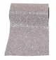 Preview: Tischband - 1,4 m Band, Tischläufer rosa mit Glitzer - 1