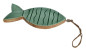 Preview: Fisch aus Mangoholz in türkis, glasiert 16 cm - 1