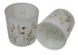 Preview: Windlicht Blumenbouquet aus satiniertem Glas - 2 Preview: Windlicht Blumenbouquet aus satiniertem Glas - 2