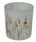 Preview: Windlicht Blumenbouquet aus satiniertem Glas - 1 Preview: Windlicht Blumenbouquet aus satiniertem Glas - 1