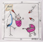 Preview: Servietten Hallo Baby in Rosa oder Blau. Tischdeko-online zur Taufe 1