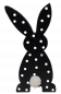 Mobile Preview: Osterdekoration - großer, schwarzer Hase aus Holz mit weißen Pünktchen - 1