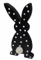 Mobile Preview: Osterdekoration - großer, schwarzer Hase aus Holz mit weißen Pünktchen - 2