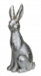 Mobile Preview: Großer Hase in Silber. Osterdeko, Tischdeko zu Ostern - 1